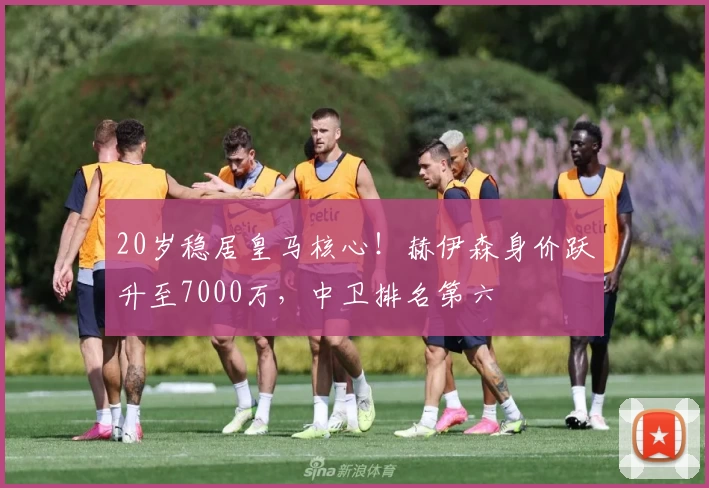20岁稳居皇马核心！赫伊森身价跃升至7000万，中卫排名第六
